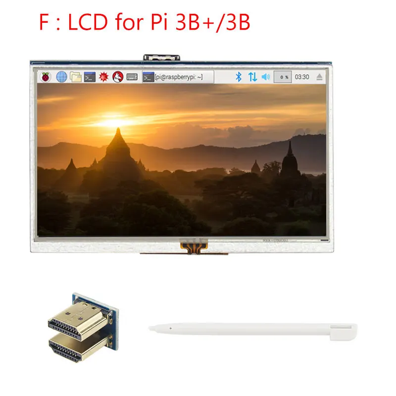 for Pi 3B Plus Raspberry Pi 4 Модель B 5 дюймов сенсорный экран TFT HDMI 800x480 ЖК-дисплей сенсорный экран для Raspberry Pi 3 Model B+/3B ПК ноутбук - Цвет: for Pi 3B Plus