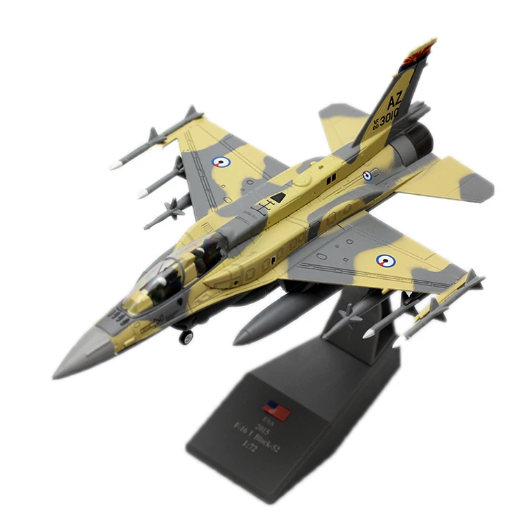 Самолет Модель ВВС США F16 Block52 разведки самолет сплава модель F16 1: 72 diecast металлические модели самолетов - Цвет: Photo Color