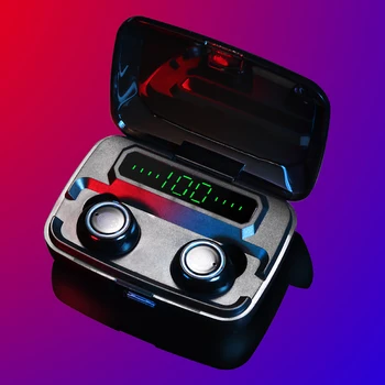 

Hussain TWS Bluetooth 5.0 Earphones Wireless Headphone 9D Stereo Sports Earbuds Headsets With Mic Handsfree Earbuds AI Control