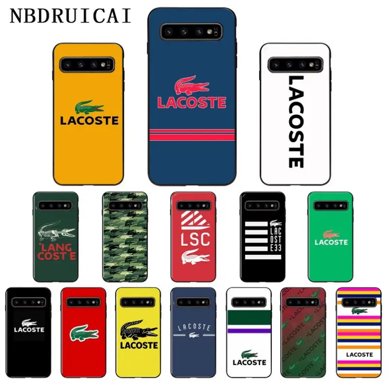 

NBDRUICAI French luxury brands LACOETE Silicone Phone Case for Samsung S9 plus S5 S6 edge plus S7 edge S8 plus S10 E S10 plus