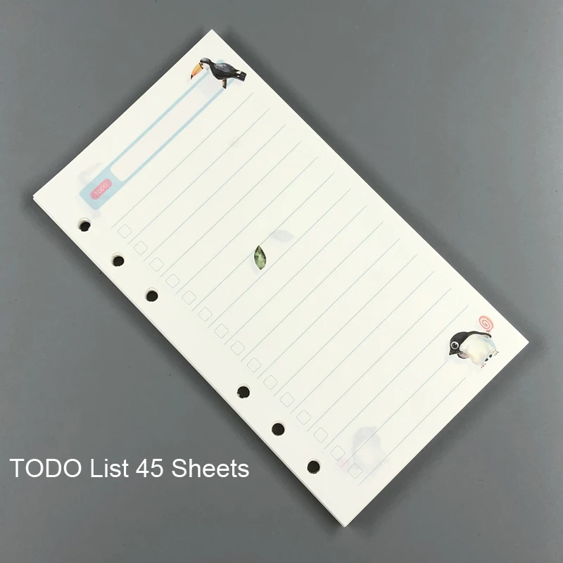 tropic list Fromthenon милый блокнот для Filofax Dokibook спиральный планировщик A5A6A7 дневник внутренний ядро Weekl ежемесячный точечный наполнитель бумага - Цвет: tropic list