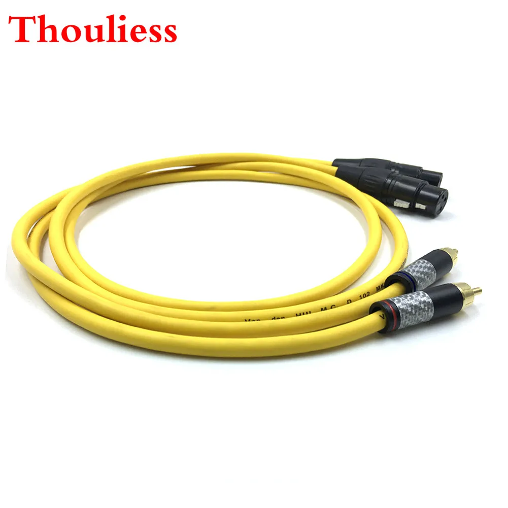 

Thouliess Pair type-4 XLR Balacned to RCA Audio Cable 2RCA Male to2XLR Female Interconnect Cable with VDH Van Den Hul 102 MK III