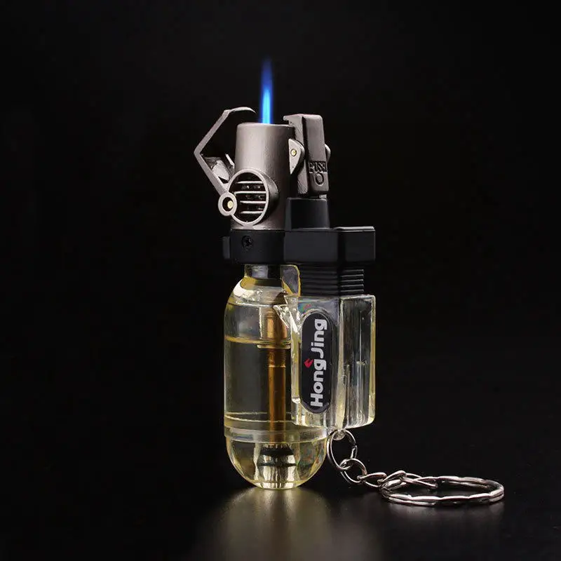

Gas Lighter Portable Windproof Small Spray Gun Kitchen Outdoor Camping Welding Torch Inflatable Lighter Band Key Ring