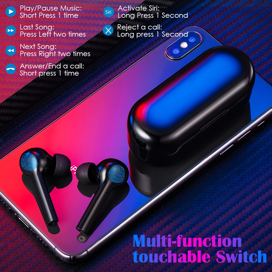 Freebud Touchable Switch TWS Earbuds 5 0 безпроводные наушники для телефона настоящие стерео