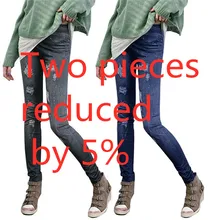 Модные женские повседневные тонкие Стрейчевые лосины из джинсовой ткани Джеггинсы узкие брюки тонкие обтягивающие леггинсы джинсы женская одежда# YL