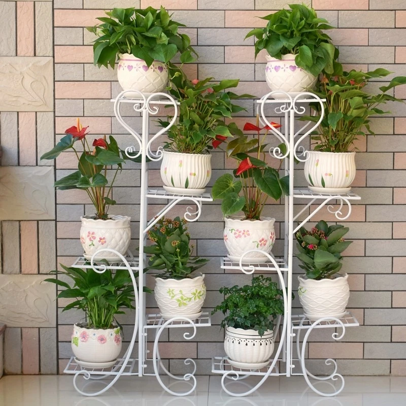 bronzeheight1 Iron Art Multi-storey Indoor Flower Airs A Living Room Balcony Chlorophytum Province Space Ground - Цвет: bronzeheight1