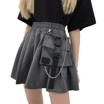 

Hot Sales Newly Summer For 2019 Fashion Women Girl Elastic Waist with Big Pocket Short Skirt for Summer Beach Party A66