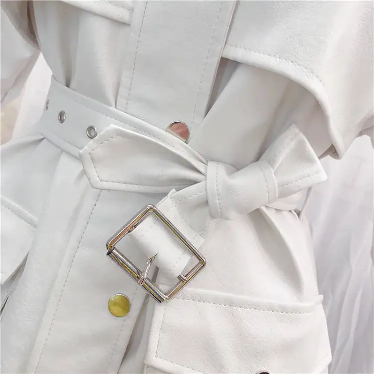 Heydress Толстая зимняя теплая куртка из искусственной кожи Длинный Меховой воротник пэчворк пояса для пальто Лим талия женские Куртки из искусственной кожи