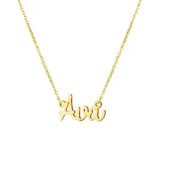 

Customized Stainless Steel Necklace Nameplate Choker Pendant English Name Collar Hombre