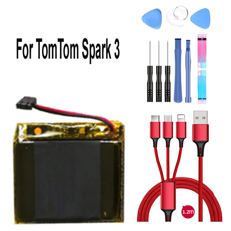 WT TTS3 сменный аккумулятор 280 мАч для смарт часов TomTom Spark 3 Smartwatch PP332727 + USB кабель
