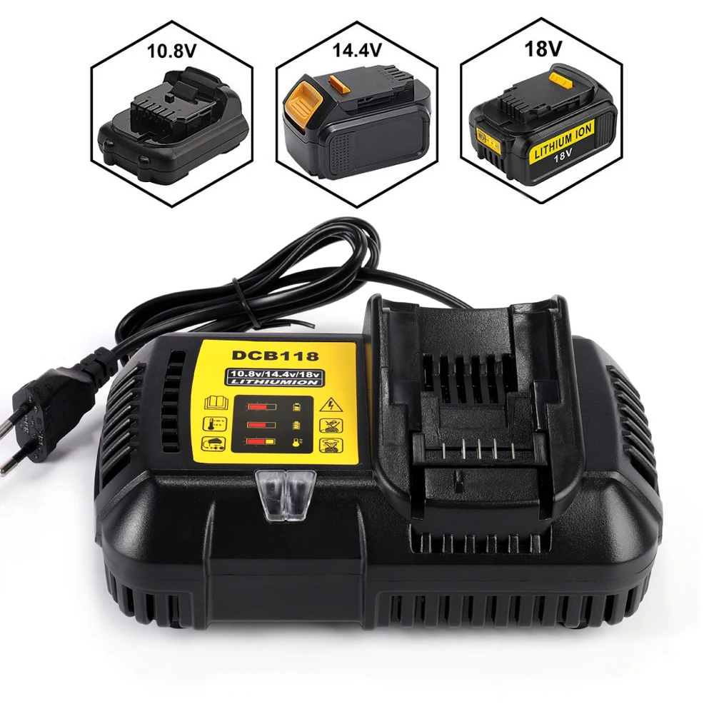 Battery Charger for Dewalt Battery 10.8V 12V 14.4V 18V 20V DCB200 DCB101 DCB115 DCB107 DCB105 DCB140 &DCB112