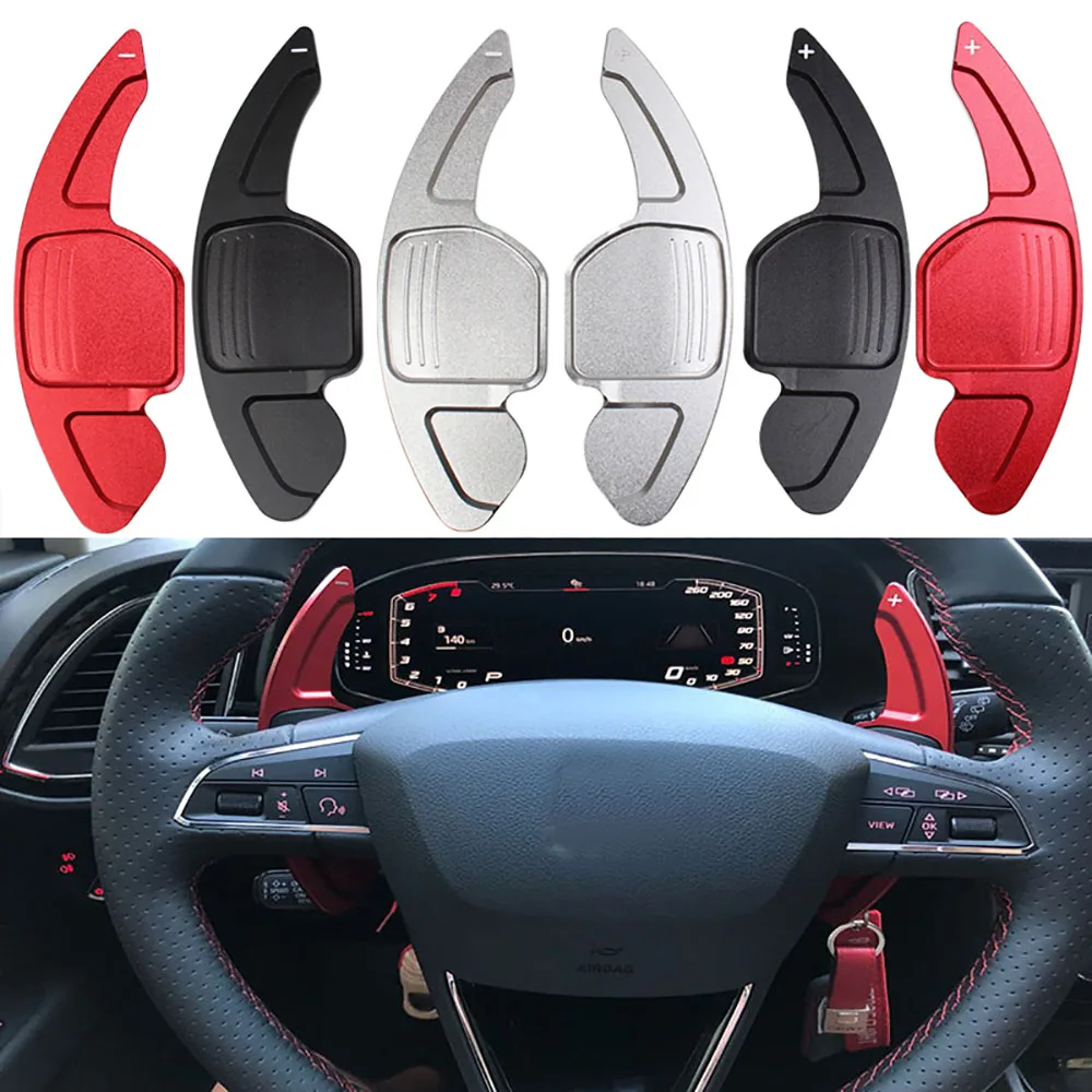 Steering Wheel Paddle Shifter Extension for Seat Leon Cupra 5F Ibiza 6F Arona Ateca Leon ST Alhambra Aluminum Shift Paddle Blade steering wheel shifter steering wheel paddle extension