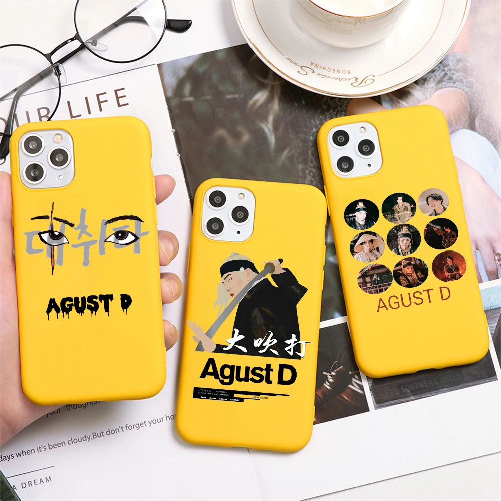 Милый чехол карамельных цветов Agust D suga king из ТПУ для телефона iphone 11 SE X 7 XS XR XSMA 11Pro