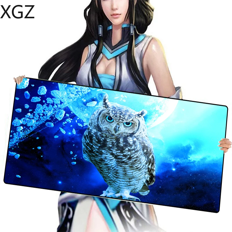 XGZ, 90x40/60x30, коврик для мыши в стиле Фэнтези с совой, коврик для мыши, игровой плеер, клавиатура, коврик для ПК, компьютера, планшета, анимационная мышь, сделай сам