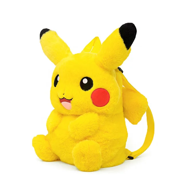 Japanese Anime TAKARA TOMY Pokemon Plush Backpack Pikachu Cartoon Figure Pattern Children High Capacity School Bag Baby Backpack 3
