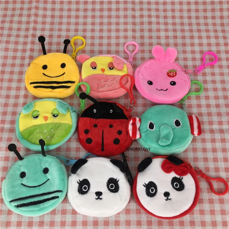 Coin Purse Coin Wallet Plush Coin Purse Change Bag Coin Storage Album 5PCS Gift Coin BAG 8CM Approx. Gift Small Key Hook Coin Bag Pouch