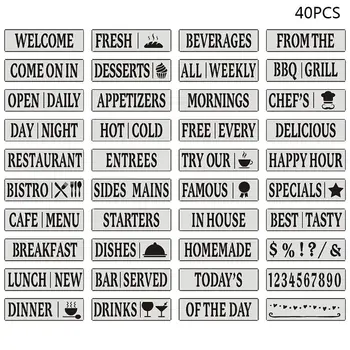 

40pcs/set Scene Tagline Drawing Template Stencil Wall Painting Embossing Scrapbooking DIY Diary Decorative Art Craft