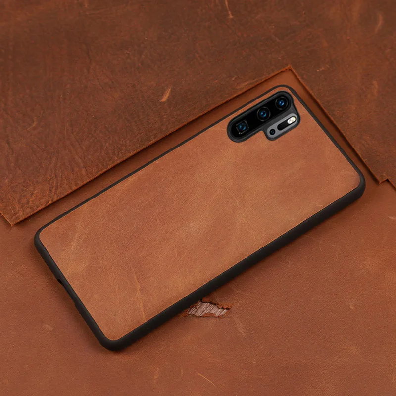 Чехол для телефона из воловьей кожи для huawei Pro P10 P20 P30 lite mate 9 10 20 Pro роскошный чехол из кожи Crazy Horse для Honor 8X9 10 lite чехол - Цвет: Coffee