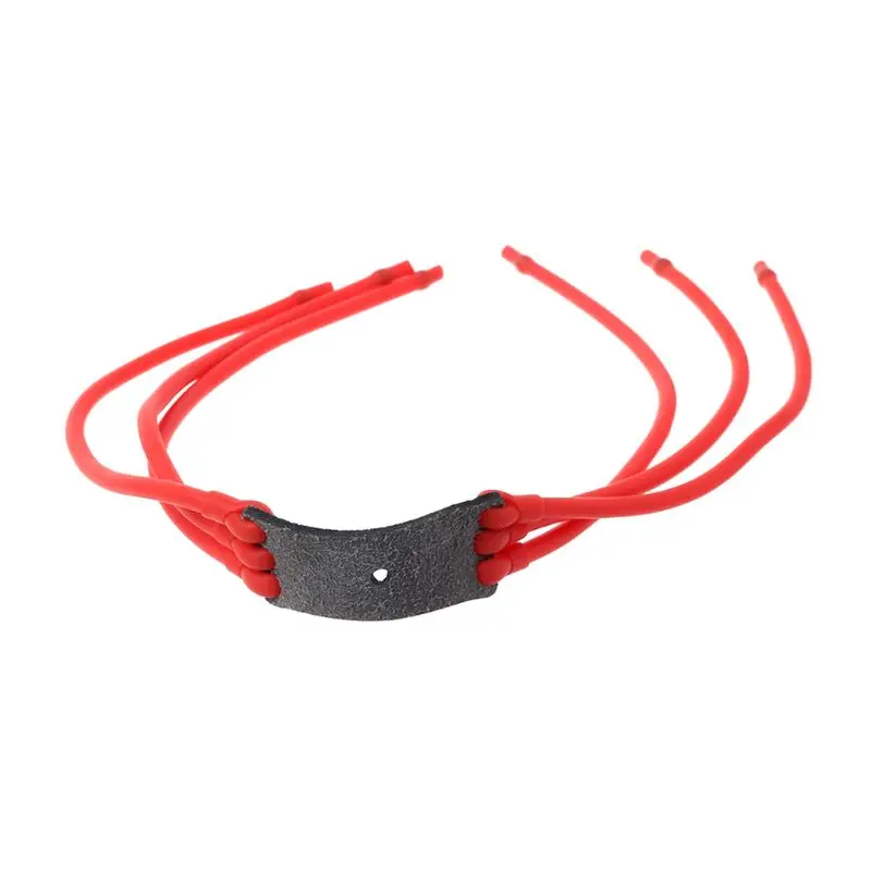 Slingshot Band Group Leather Pocket Rubber Band Latex Powerful Catapult Replacement Outdoor Hunting Shooting Tube Sling Elastic latex slingshot tube,slingshot rubber band