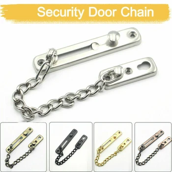 

Solid Stainless Steel Safety Guard Lock Catch Strong Security Door Anti-theft Chain with Screws ALI88