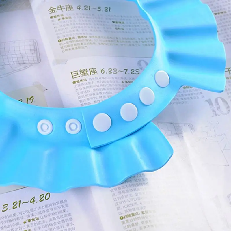 Children Baby Kids Waterproof Bathing Cap Shampoo Shower Protect Hat Soft Adjustable Visor Hat for Toddler, Baby Kids
