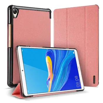 

For HUAWEI M6 8.4 inch Simple Solid Color Smart PU Leather Case Anti-fall Protective Stand Cover with Sleep Function