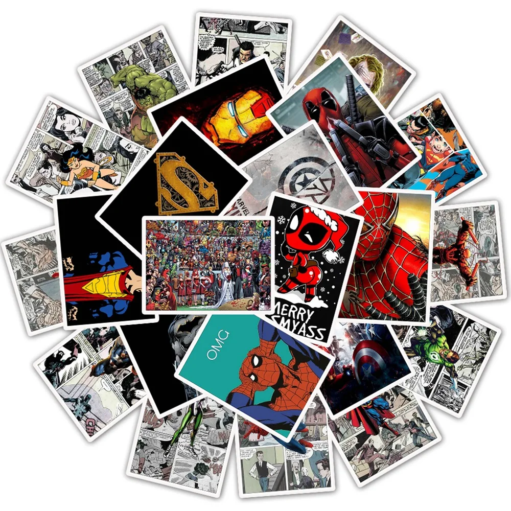 

25Pcs Marvel Anime Super Hero Spiderman Stickers Toy Waterproof Sticker Car Skateboard Suitcase Laptop Refrigerator
