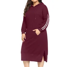 Женская толстовка с капюшоном Большие размеры НОВОЕ Полосатое вечернее платье с длинными кружевными рукавами свободные топы Осень Зима Модная Повседневная блузка# M