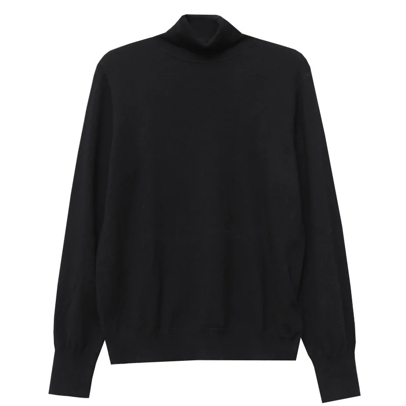 

Women Turtleneck For Autumn Winter 2019 Ladies Gray Korean Jumper Long Sleeve Sweater Female Black