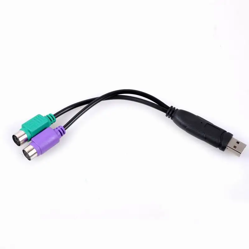 Адаптер кабеля USB в PS/2 PS2 Переходник папа мама кабель конвертер активный адаптер