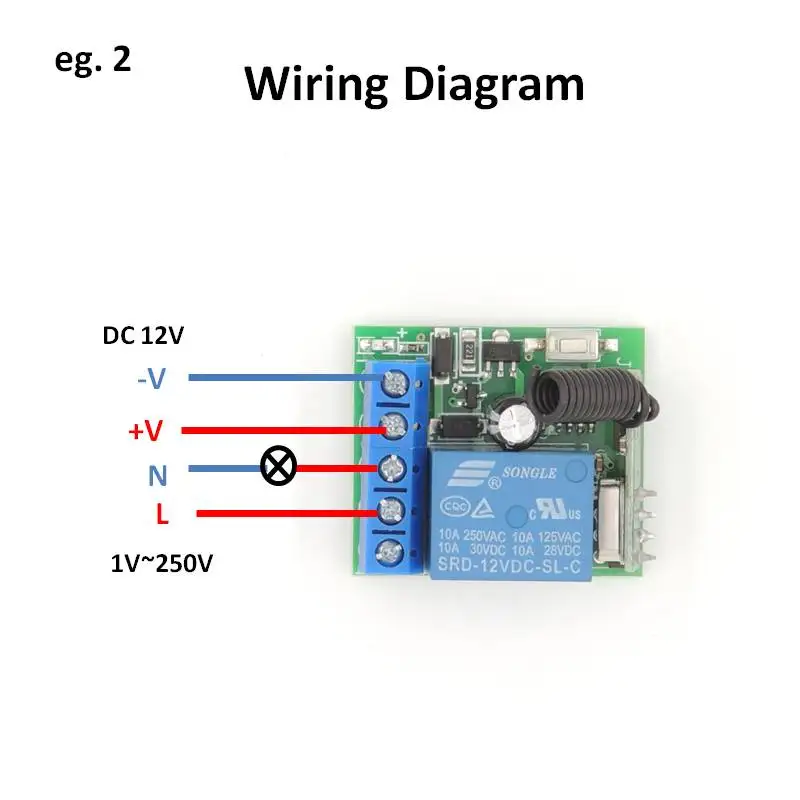 DieSe 433Mhz DC12V 10A реле 1CH RF модуль приемника и пульт дистанционного управления для светодиодный пульт дистанционного управления дистанционный светильник