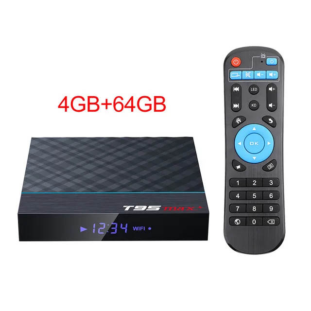 4G 64G T95 MAX Plus Смарт ТВ приставка Android 9,0 ТВ приставка Amlogic S905X3 1080P H.265 8K 24fps плеер магазин Netflix Youtube 4K - Цвет: 4G 64G