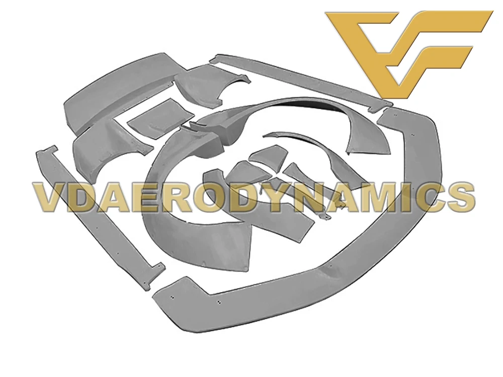 Подходит для 12-15 Audi R8 V8 V10 VAD-LB стекловолокно Widebody полный комплект кузова крыло вспышки спойлер передний губы задний диффузор