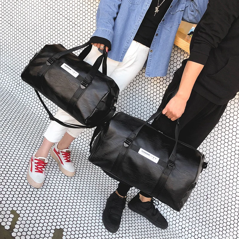 

Men's handbag high quality travel PU waterproof independent shoes fitness yoga shoulder bag 2019 new JIULIN