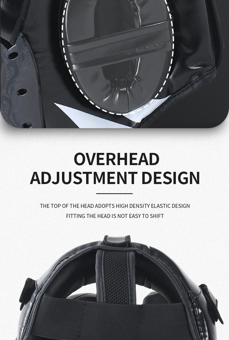 Description Picture 5 of itemGrade PU leather Boxing Helmet Head Protectors Adult Child Professional Competition Headgear MMA Muay Thai Kickboxing Head Guard