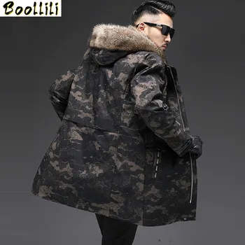 GĂŒnstig Boollili 2020 Winter Jacke MĂ€nner Echtpelz Mantel Parka WaschbĂ€ren Pelz Jacken Mit Kapuze Warme Kaninchen Pelz MĂ€ntel Parkas De Hombre