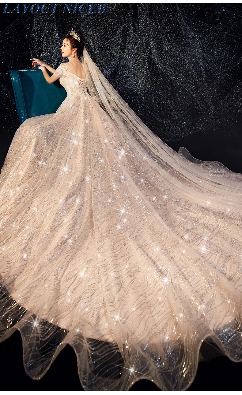 short bling wedding dresses