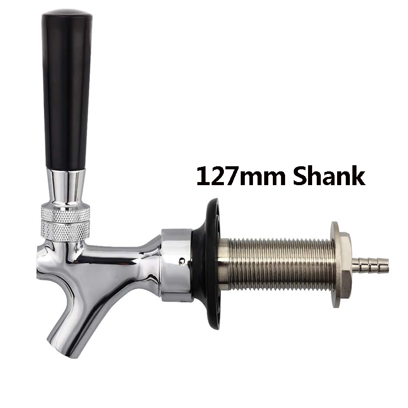 127mm Shank Homebrew пиво Проект кран с 62 мм/100 мм/127 мм соска хвостовик подключения 3/16 ''ID трубки для бочонок башня пивной кегератор - Цвет: 127mm Shank