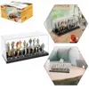 20pcs Mixed Different All Standing O Scale 1:43 Painted Figures Passengers Home Decor Gift Acrylic Display Case P4309T