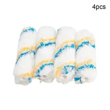 Высокое качество 4~ 10 шт длинные волосы маленький рулон Тип стержня роликовая щетка пластиковая ручка шерсть щетка для краски проект