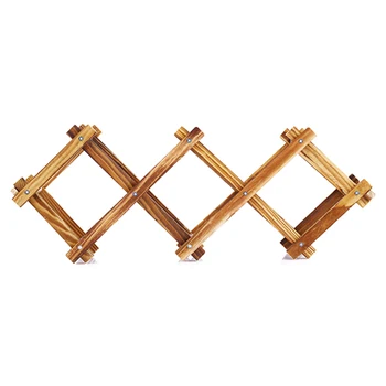 

Creative Wine Holder Home Bar Beer Wine Stand Foldable Wooden Wine Rack Organizer Display Shelf (5 Bottle)