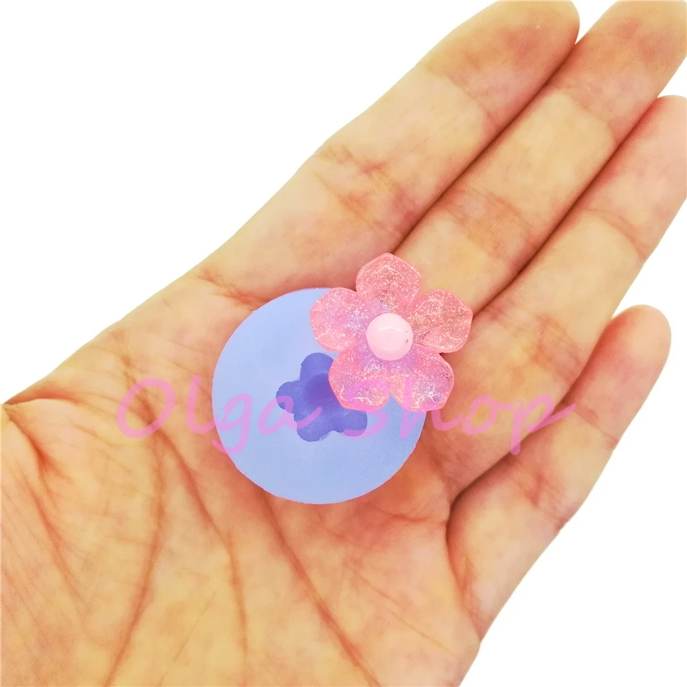 

HYL461 18.9mm Small Flower Silicone Mold Fondant Cake Decoration Candy Sugarcraft Resin Clay Art Earrings Necklace Pendant DIY