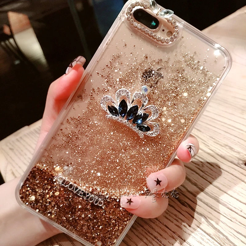 Чехол-накладка для iphone 6 7 8 Plus X XS XR MAX 10 11 Pro 2020 SE с блестками | Мобильные телефоны и