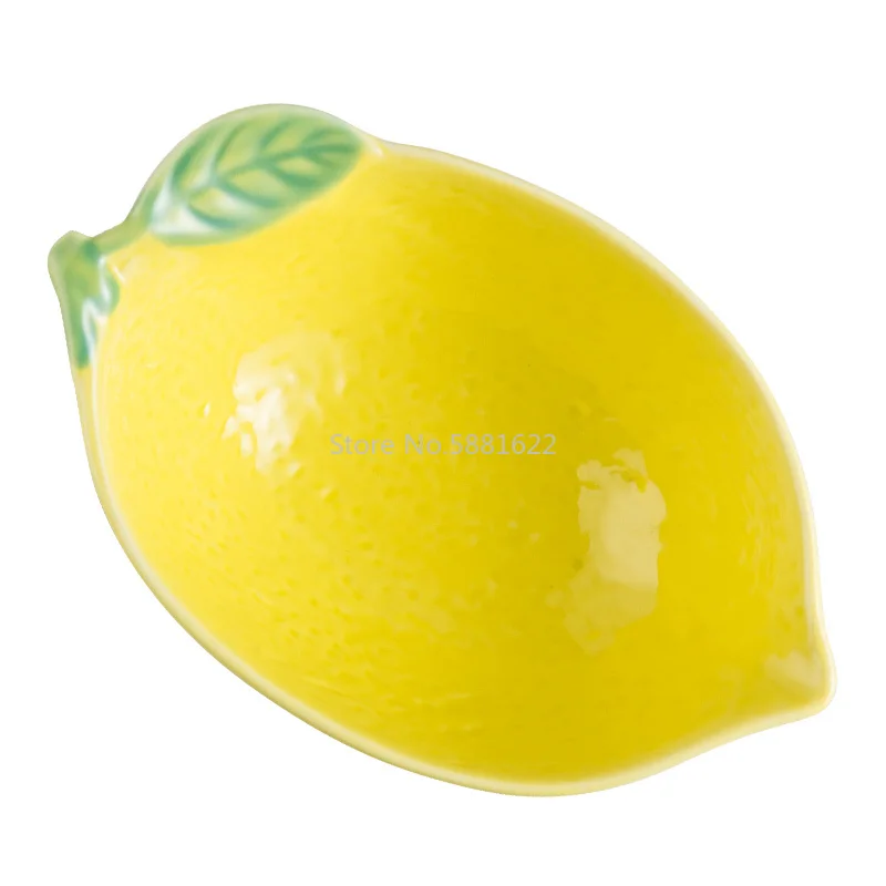 Lemon Plate Net Red Plate Home Cute Ceramic Creative Tableware Dessert Breakfast LB032005 Avocado Dish/set
