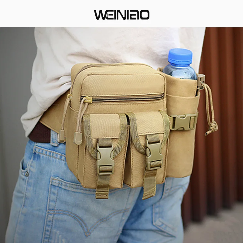 

Sports Men Wallet Canvas Waist Pack Wallet Men And Women Multi-functional Large-Volume Running Convention Paint Wear-Resistant W