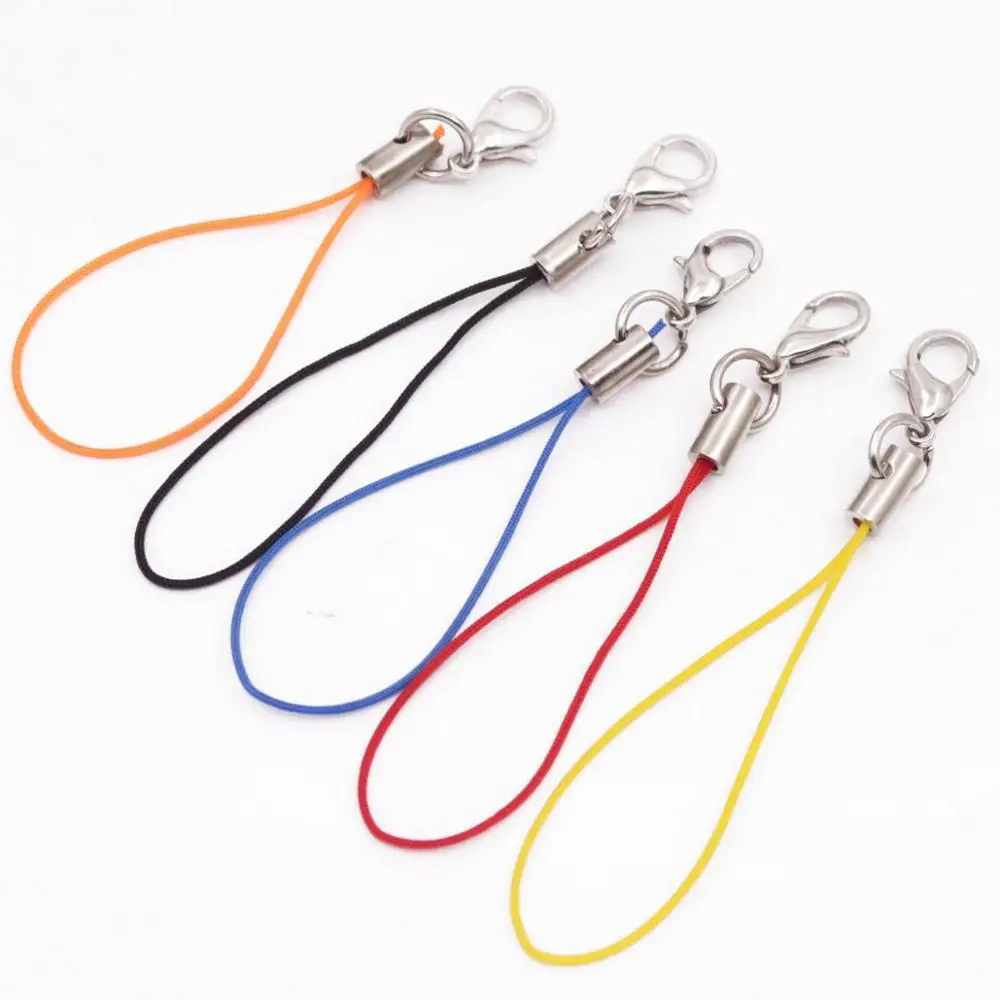 

Lots 100 PCS Mix Color Rope Hook For Key Chain Phone Bag Chain 2.5" Wholesale