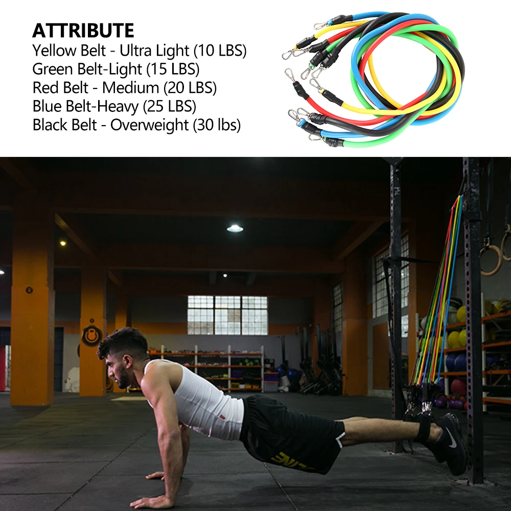 11-13pcs Fitness Resistance Bands 21 11-13pcs Fitness Resistance Bands 6