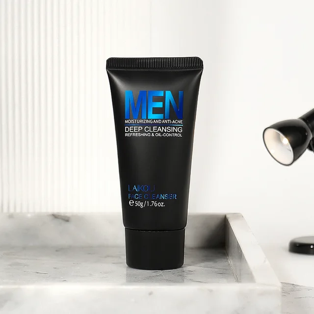 LAIKOU Men Facial Cleanser Face Washing Moisturizing Man Skin Care Oil Control Blackhead Remove Scrub Cosmetics Deep Norishing 6