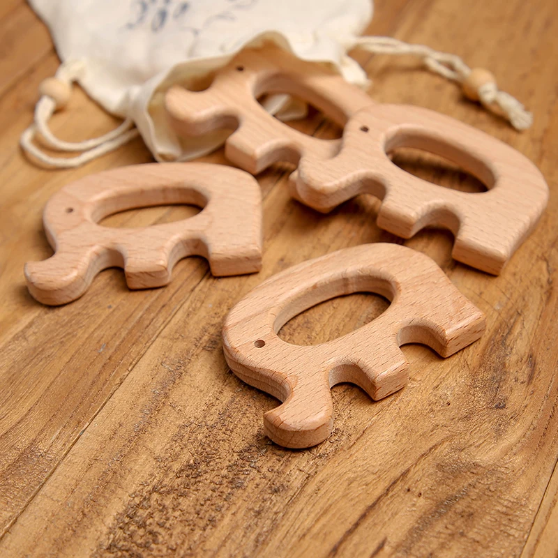1PC Baby Teether Animal Wood Rings Unicorn Camera Hedgehog Food Grade Wooden Teether Nursing Pendant Teething Toys teething toys baby teething toys
