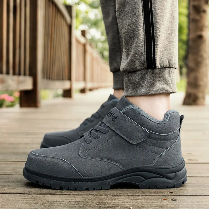 

Winter Middle Aged And Elderly People High Cotton-padded Shoes Warm plus Velvet Soft-Sole Cotton-padded Shoes MEN'S SHOES Athlet